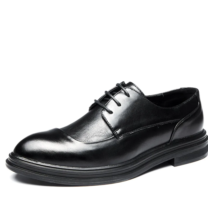 

2020 New Designer Pointed Leather Shoes for Men Korean Casual Men's Dress Shoe Solid Color Spring Autumn Wedding Shoes Male
