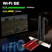Scheda WiFi 6E PCIe Con Bluetooth 5.2 - Tri-Band 2.4/5/6 GHz, Fino A 5374 Mbps, Per PC Desktop Windows 10/11
