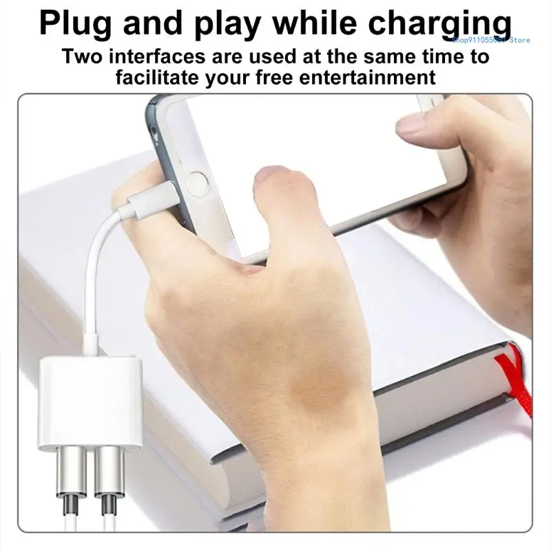 USB 유형 USB 60W 충전 3.5mm 이어폰 보조 케이블 어댑터 C5AB