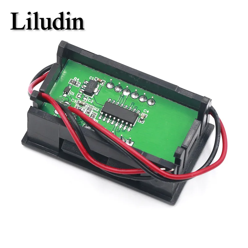 Mini voltmetro digitale LED 5 pezzi Tester di tensione a due fili