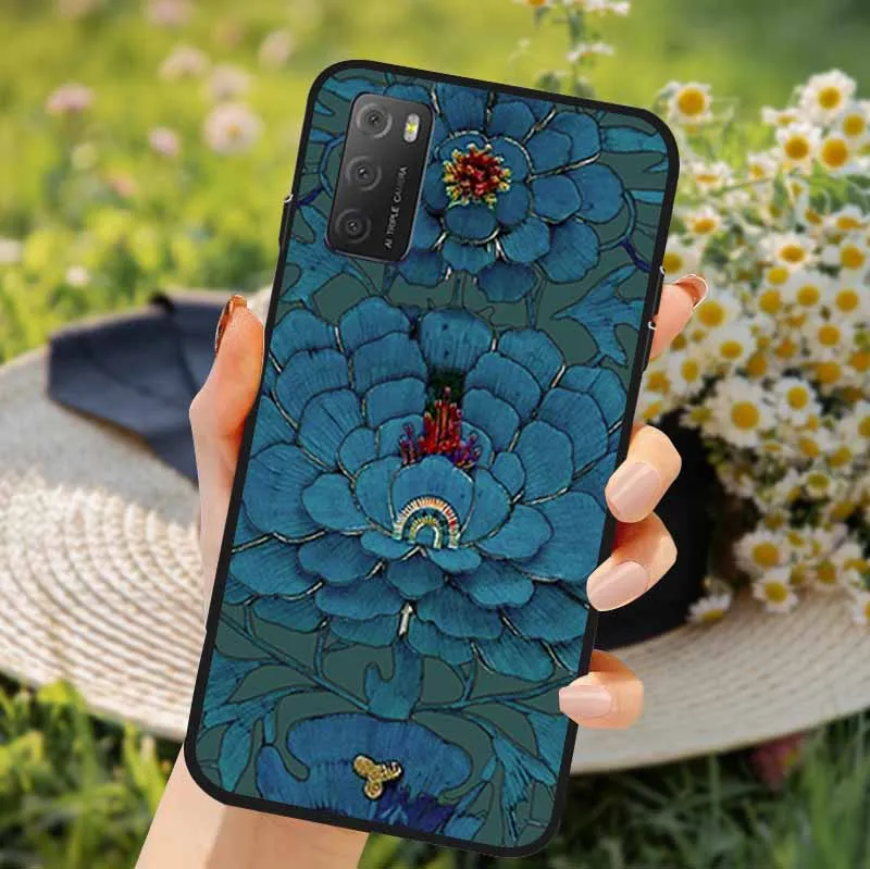 3D Soft TPU Floral Embossed Silicone Phone Case - Elegant Flower Design Back Cover