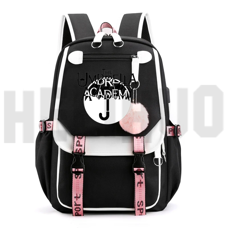 

Sac A Dos Softback Kawaii The Umbrella Academy Schoolbag Backpack Women Anime Bookbag Zipper Laptop Back Pack Bolsa Feminina