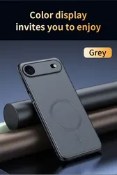 Magnetic Leather Shield Cover | Anti - Fingerprint, Non - Slip Protective Case - iPhone Air (GRAY)