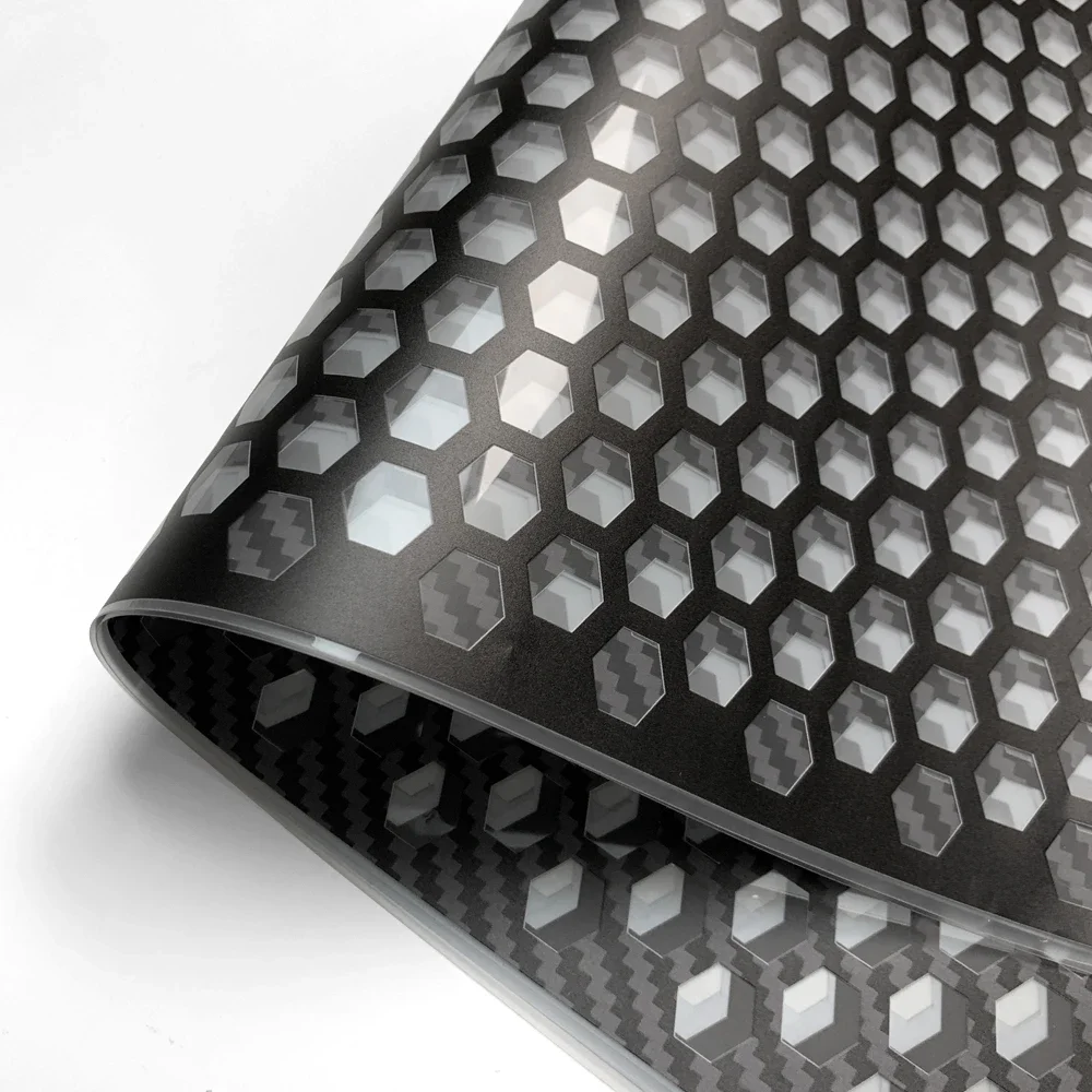 Auto Waben Rücklicht Vinyl Wrap Aufkleber Wasserdicht Selbstklebende Vinyl Carbon Faser Dekor Lampe Filme für Auto Zubehör – Detail 3