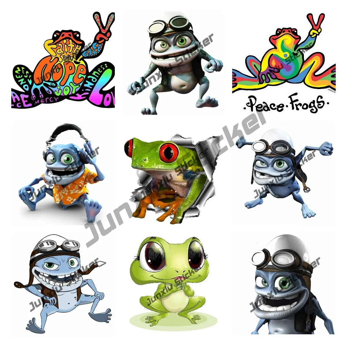  Crazy Frog Sticker Vinyl Bumper Sticker Decal Waterproof 5 :  Sports & Outdoors