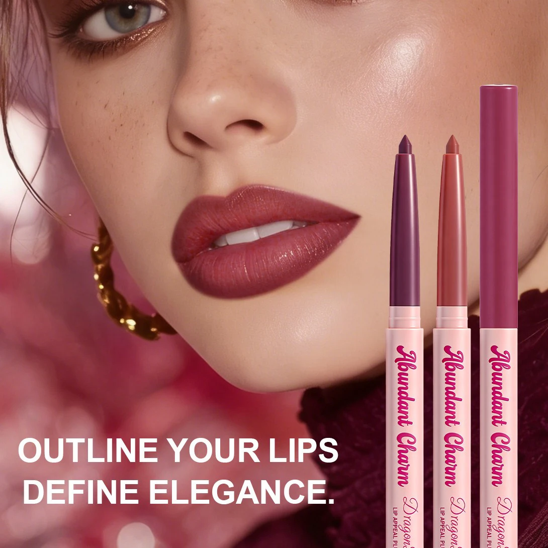 Matita per Labbra Opaca Impermeabile a Lunga Durata, Penna per Rossetto ad Alta Pigmentazione, Applicazione Retrattile e Liscia, Cosmetici per il Trucco - immagine 5