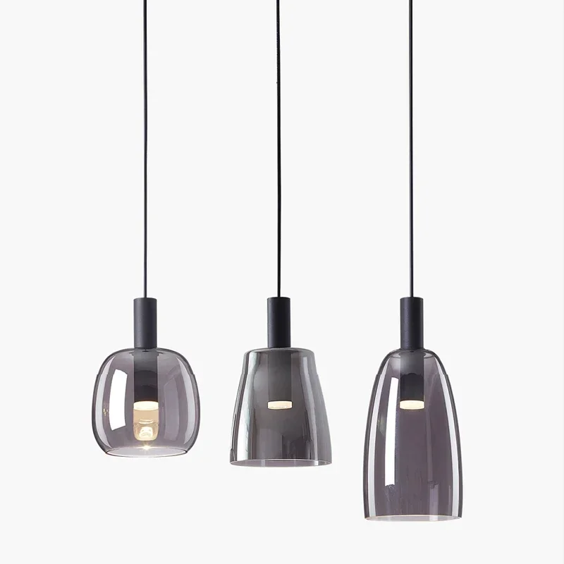 

Modern Nordic Glass Pendant Light LED Hanging Chandelier for Restaurant Lampshade Luminaire Suspension Lamp Home Decor