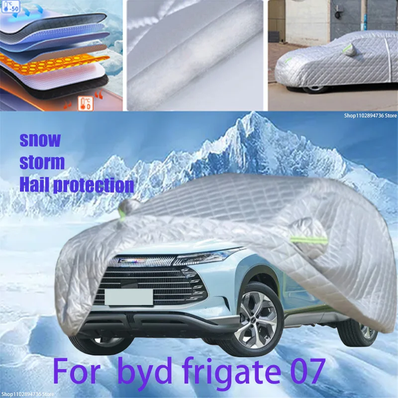 

For byd frigate 07 Outdoor Cotton Thickened Awning For Car Anti Hail Protection Snow Covers Sunshade Waterproof Dustproof