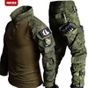 Spring Summer Russian Camouflage Set Men Outdoor Multi Pocket Thin Training Suit Wear-resistant Top+Straight Cargo Pants 2-piece 1