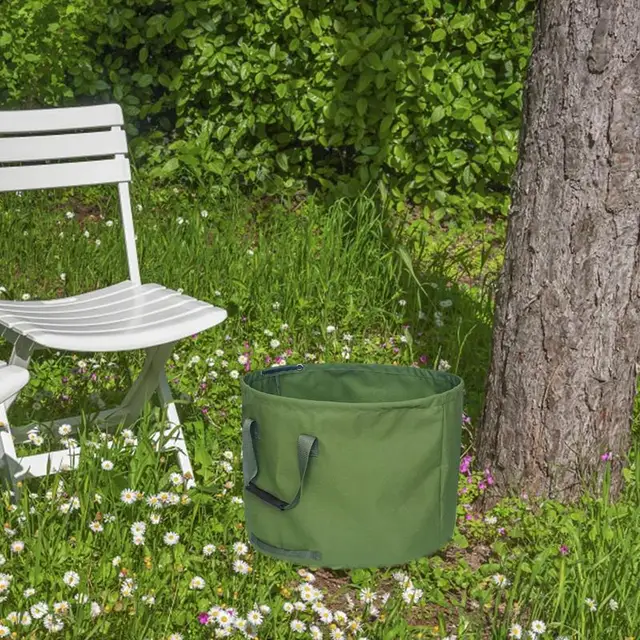 Levélzsákok Kerti Hulladéktáska Erős És Könny -Ellenálló, Összecsukható Udvari Levélhulladék -Tartály Otthoni Udvarra Táskákra - Image 6