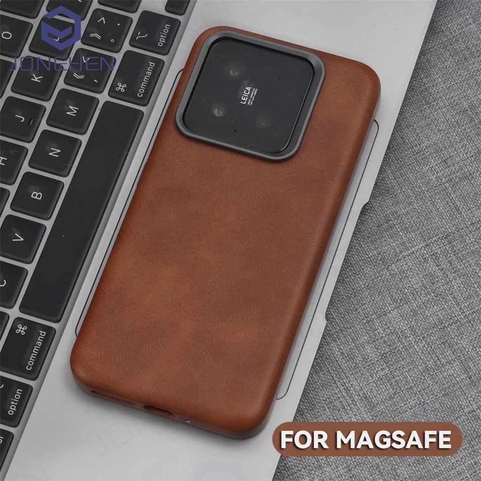 Premium Deluxe PU Leather Magnetic Case - Retro Business Shockproof Cover with Lens Protector