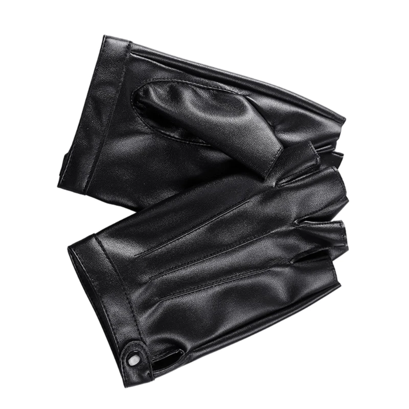 Gothic Fingerless Gloves Y2K Adjustable Strap Cycling Gloves Cosplay Party Costume Adult Mittens Cool Accessories