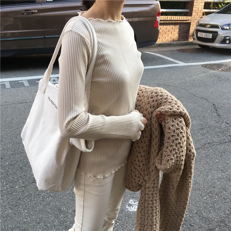 Women Korean Style Casual Fashion Canvas Handbag Shoulder Tote Shopping Bag 