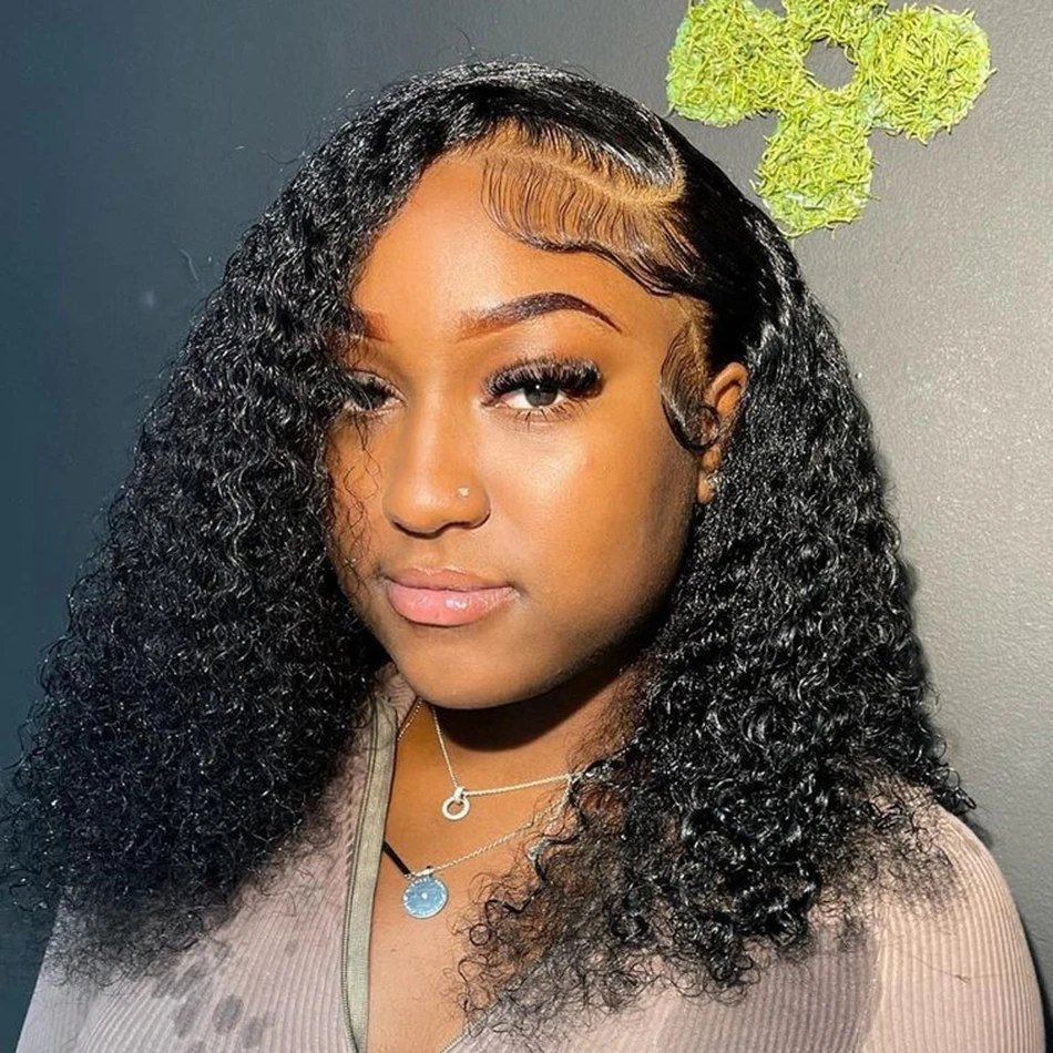 

Curly Wigs Short Bob Wig Lace Front Human Hair Wigs 4X4 Closure Wigs 13X4 Hd Lace Frontal Wig Glueless Wig Curly Human Hair Wig