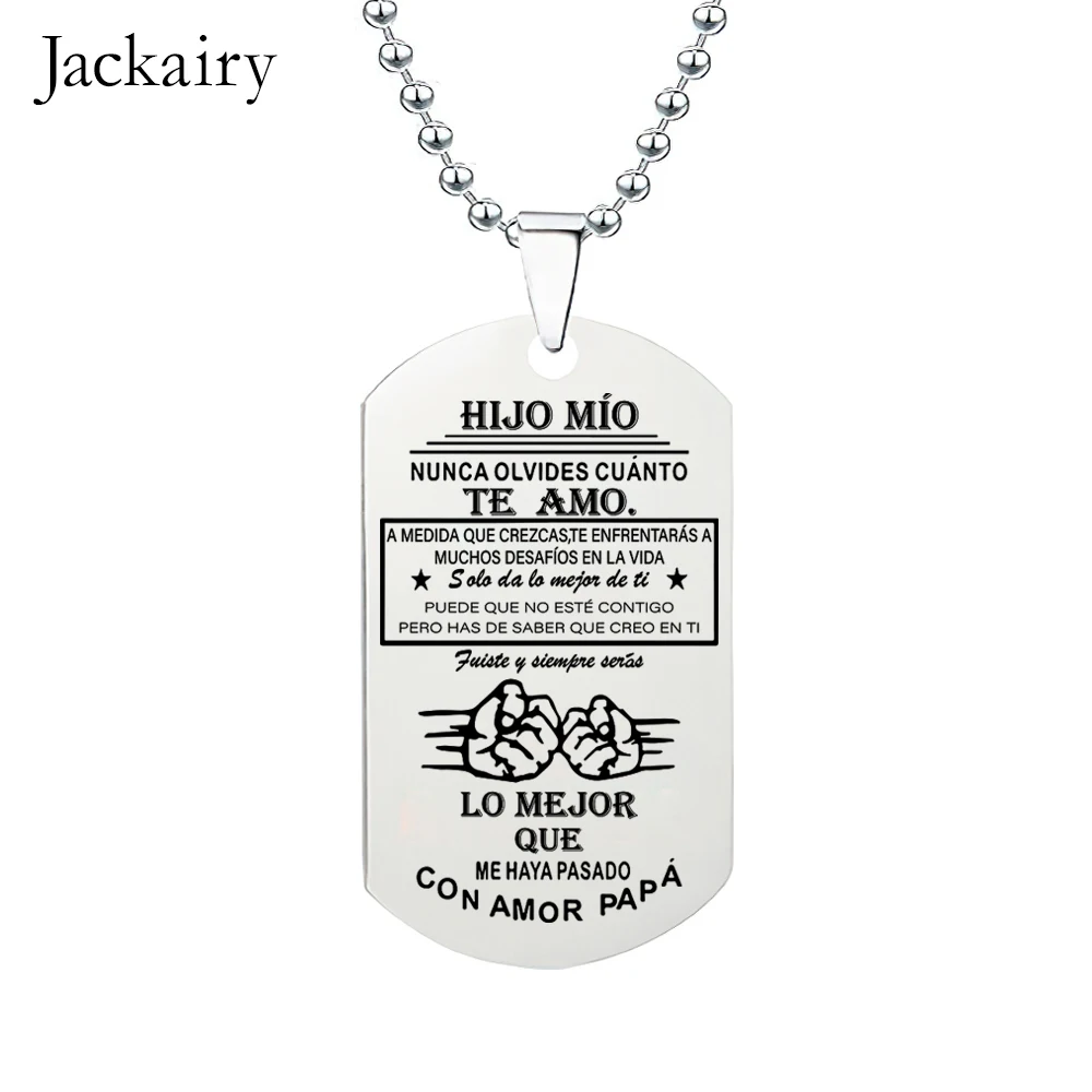 Collana Con Ciondolo Spagnolo Regali Per Hijo Mcio Nunca Olvides Cuanto Te Amo Gioielli Per La Famiglia Portachiavi Portachiavi Papà E Figlio Best Fri