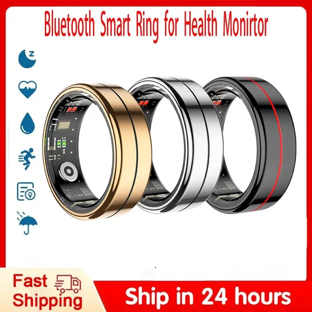 R04 Smart Ring Men Women Health Sleep Monitor 5ATM Waterproof Smartring Multi-sport Mode Camera Control