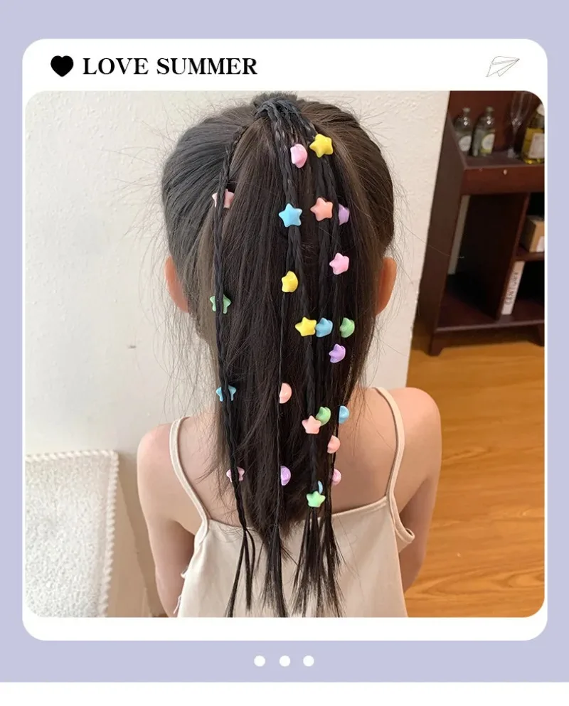 1 jolie petite fleur ou cœur pour cheveux, perles pour filles