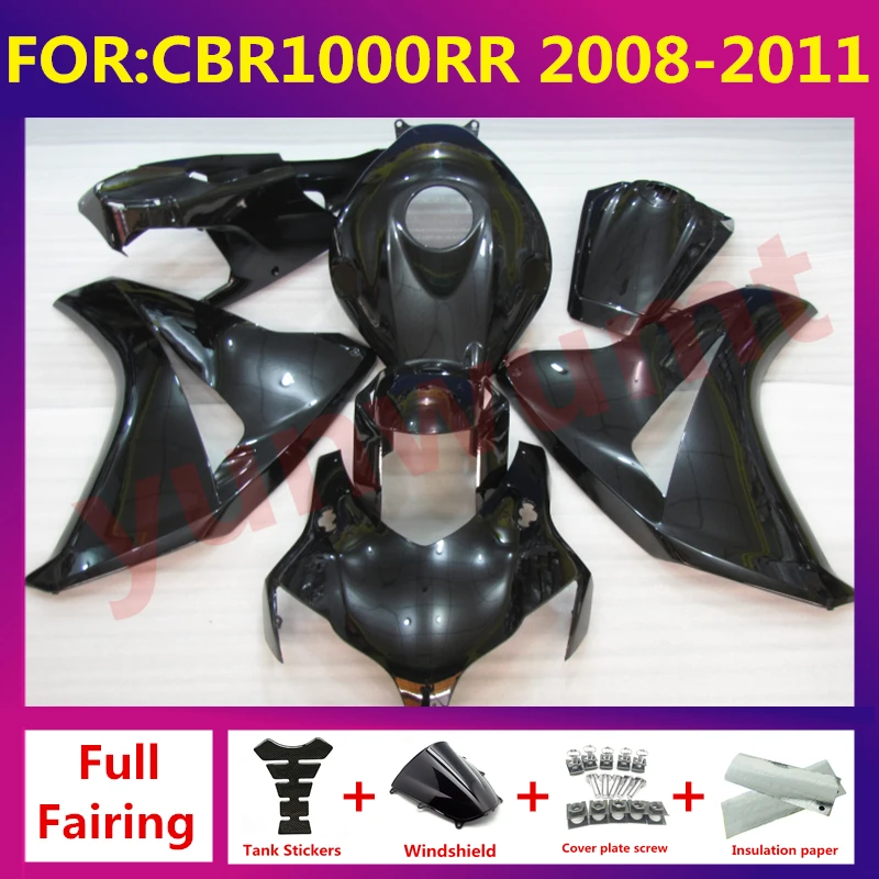 

For CBR1000RR CBR 1000RR CBR1000 RR 2008 2009 2010 2011 Motorcycle full Fairing Kit fit Bodywork fairings kits zxmt set black