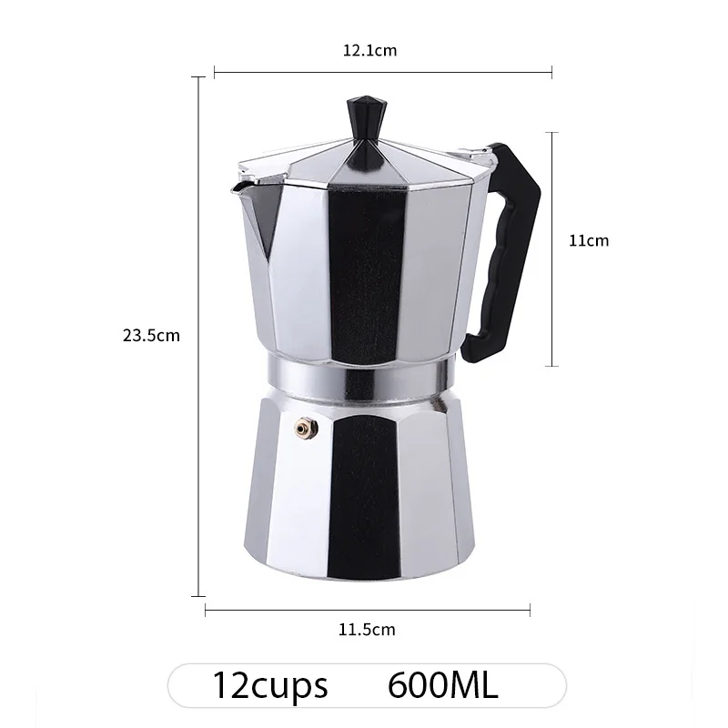 Professional Aluminum Moka Coffee Maker - غلاية قه...