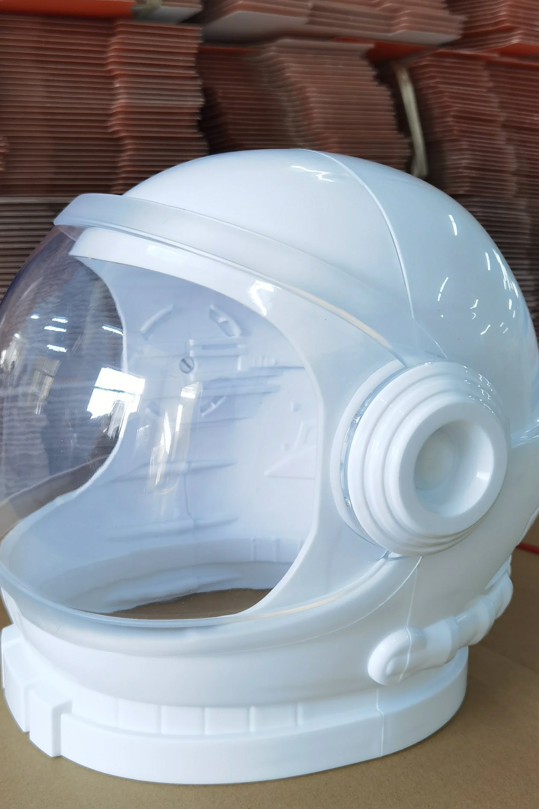 Casco de Astronauta Blanco y Azul