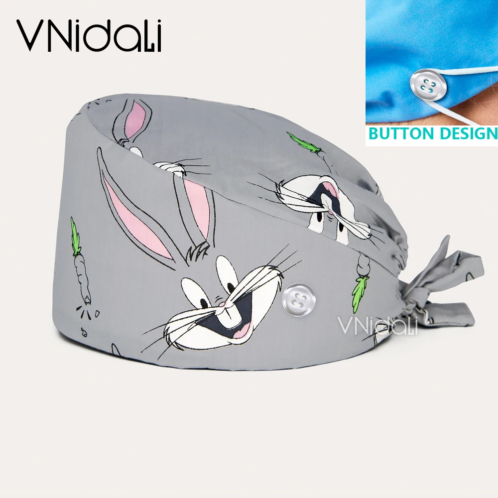 High Quality surgeon cap surgery hat chef Cleaning cap Ladies Surgical Cap medical head dental pet shop nursing Medical Scrub Hats