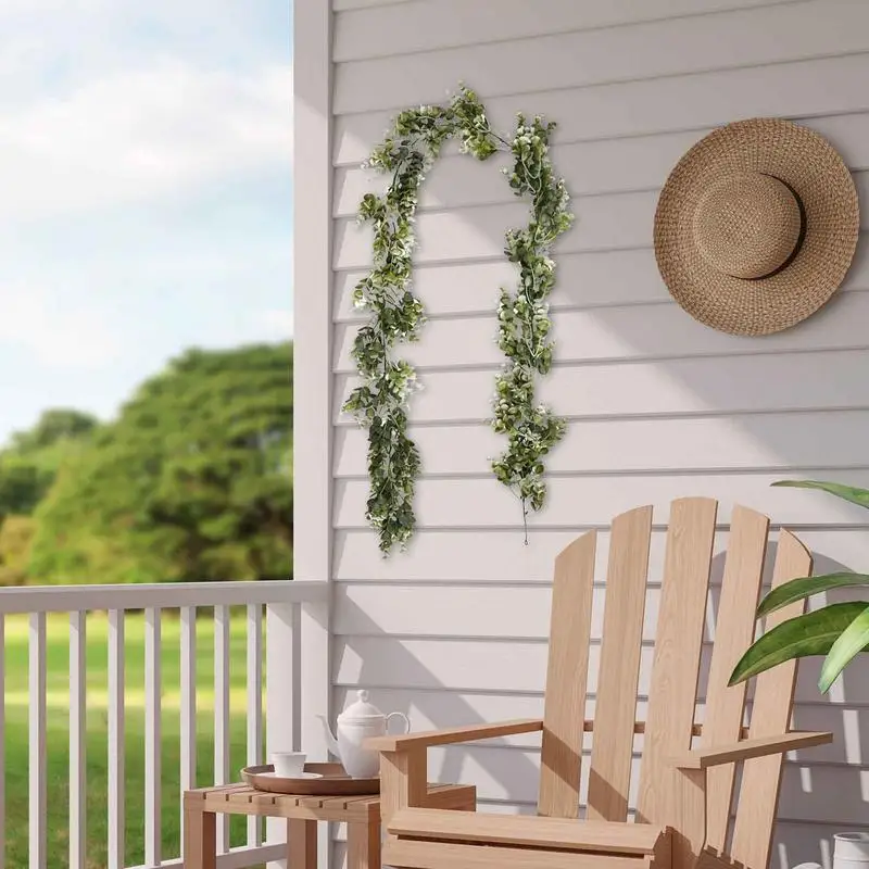 Greenery Garland Artificial Vines Faux Leaves Fake Ivy Greenery For Plant Backdrop Wall Room Decor 5.9 Feet For Wedding Home