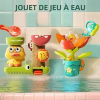 2025 Baby Bath Toy Play Water in Duck/Flower Shape Lion Waterwheel Children Fun in Shower Bathtub with Suction Cup in Kid Gift