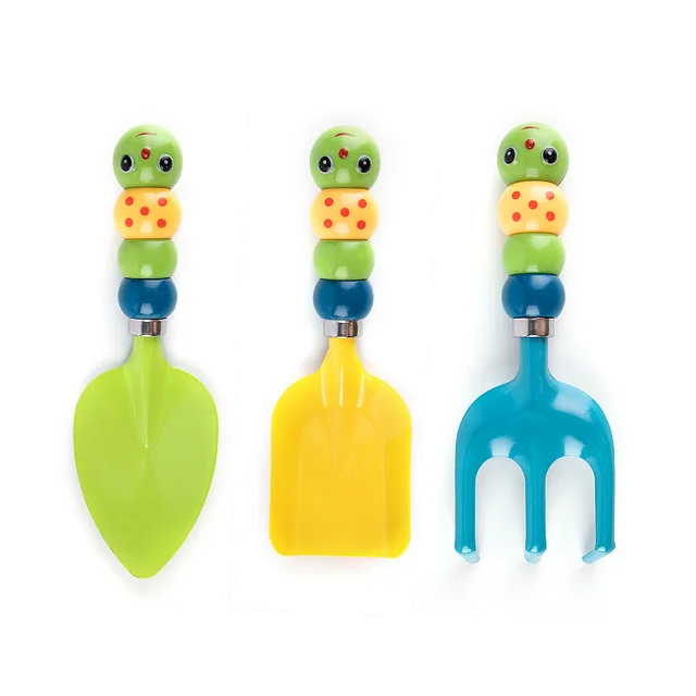 Gyermekkerti Ásó Kertészeti Szerszámok Műanyag Beach Rake Garden Tree Caterpillar Kert Spatula Készlet - Image 5