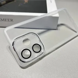 Luxury Soft Silicone Shockproof Back Cover with Lens Film - Energy Vitality Endurance Series for OPPO A5 Energy (Transparent White)