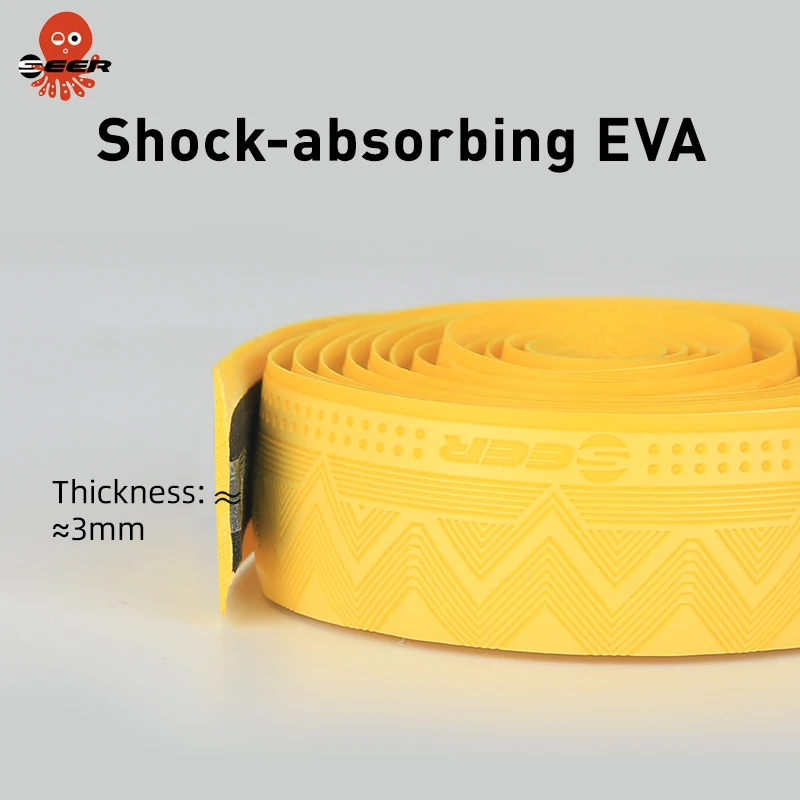 Bike handlebar tape SEER Road Bike Tapes Speed Racing Bicycle Bar Tape Handlebar Wrapper Anti-Slip Shock Absorbing EVA Breathable for Gravel Bike