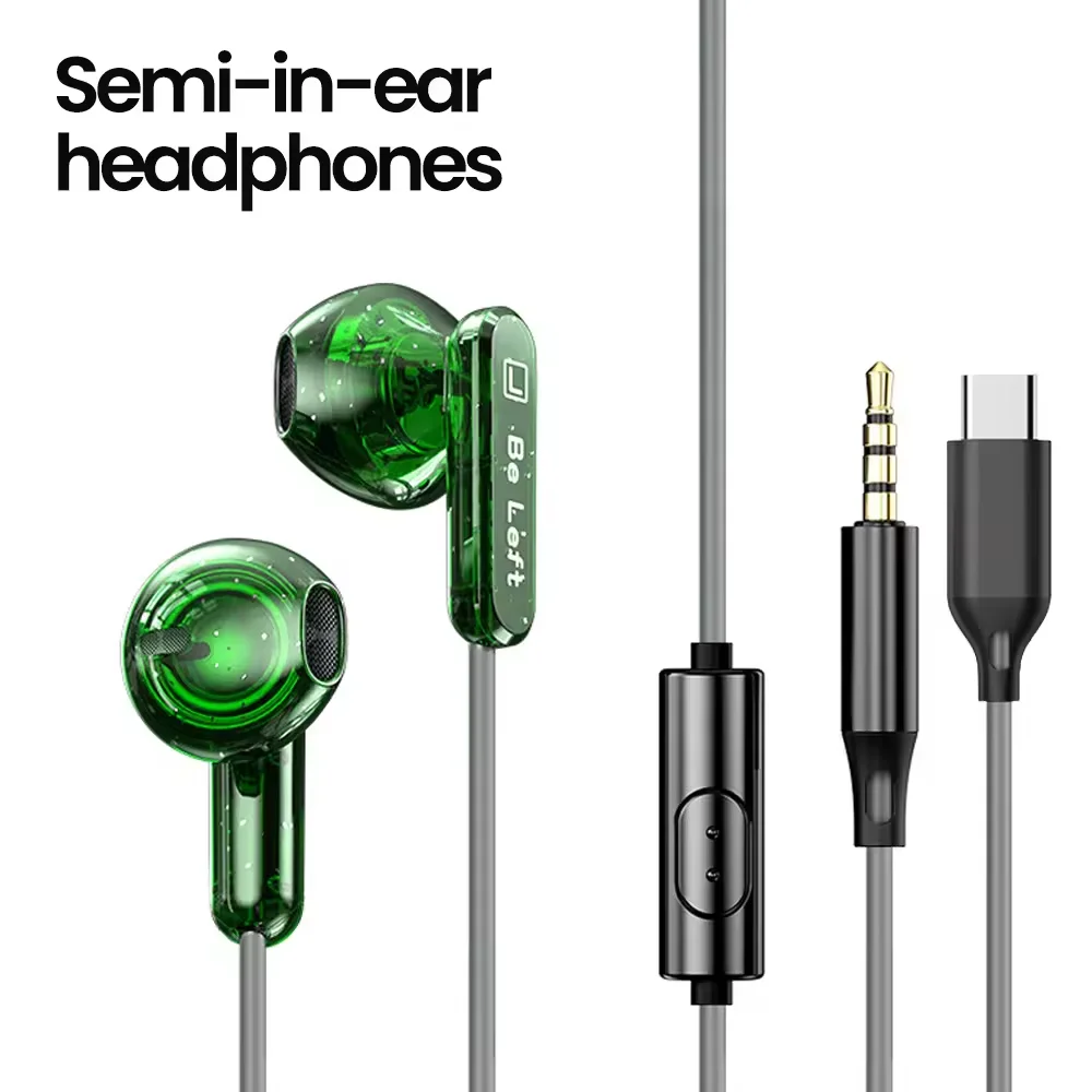 Enhanced Type C In-Ear Headphones with Surround Sound and Wired Control