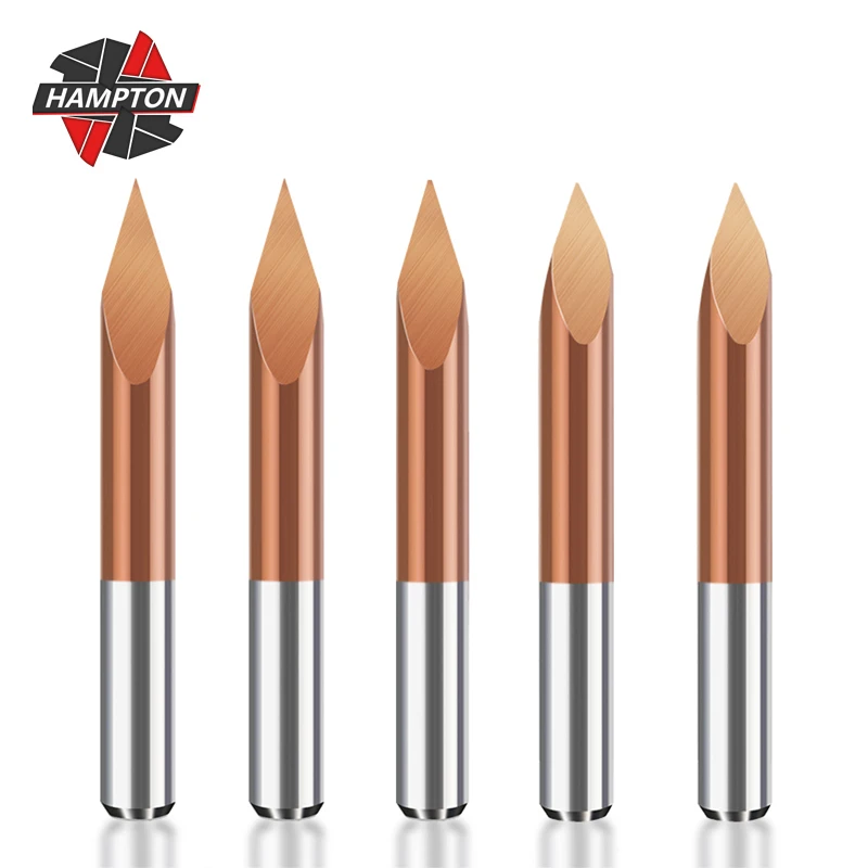 

3 Edge Pyramid Engraving Bits 4mm Shank TiCN Coated V Bit V Slot Milling Cutter 20-90 Degrees Wood Carving Bit CNC Router Bit