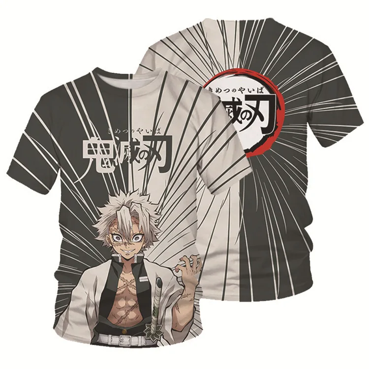 Tennis T Shirts Popular Japanese Anime Demon Slayer Kamado Tanjirou Cosplay T shirt 3D Print Kid T-shirt Summer Men/Women Short Sleeve Y2k Tees