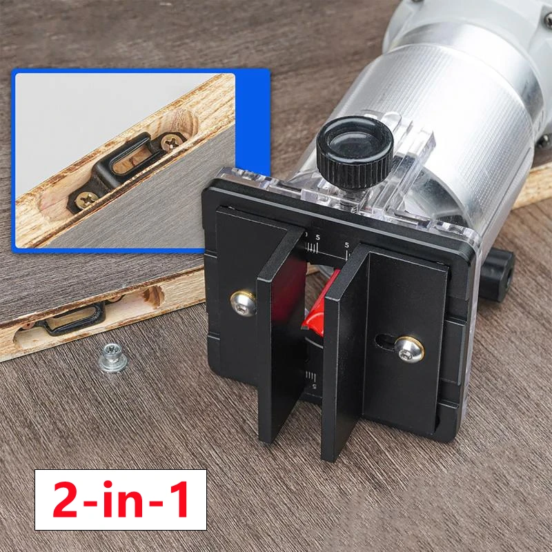 

Woodworking Tool Slotter Wood Board Connector Slotter Stand Aluminium Alloy Punch Locator Milling Cutter for Router Trimmer