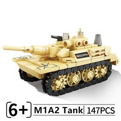 MOC Main Battle Tank War Military Vehicle Building Blocks Classic Model Set (147pcs No Box)