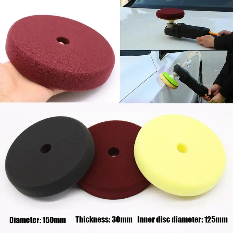 

6 Inch Sponge Plate Polishing Pad Car Polishing Disc Sponge Buffing Pads Sanding Waxing Sponge Wheel For Car Buffer Polisher