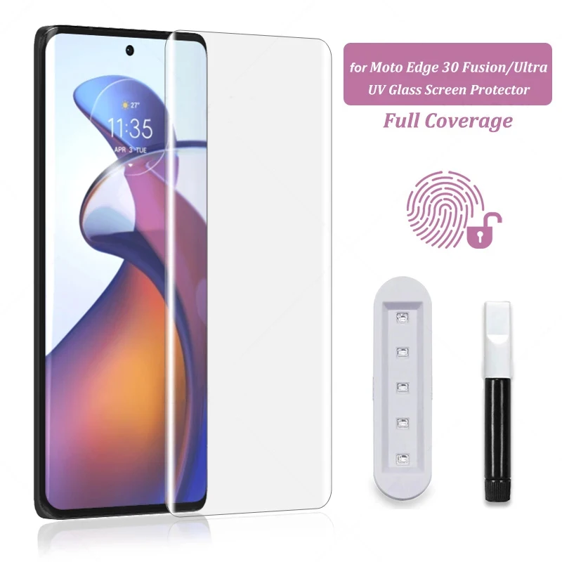 3D Curved Quality Full Glue UV Tempered Glass For Motorola Moto