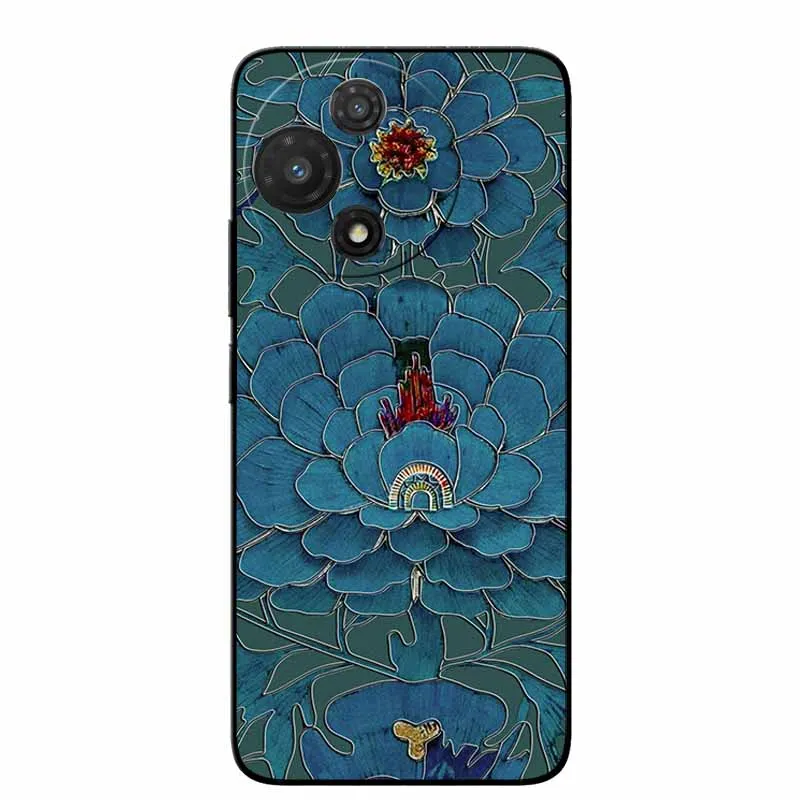 3D Cartoon Embossed Retro Silicone Case with Anime Bumper