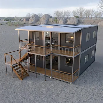 Luxury Prefab Apartment Container 40ft Expandable Modular Home 3 Bedrooms Modern Villa Design Hot sale