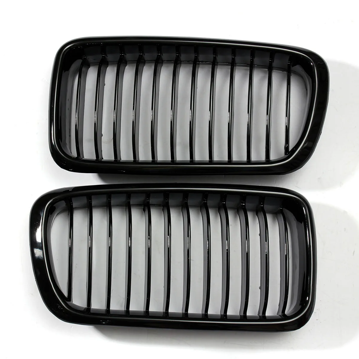 زوج شبكة سباق الكلى الأمامية شواية سوداء لامعة شبك...