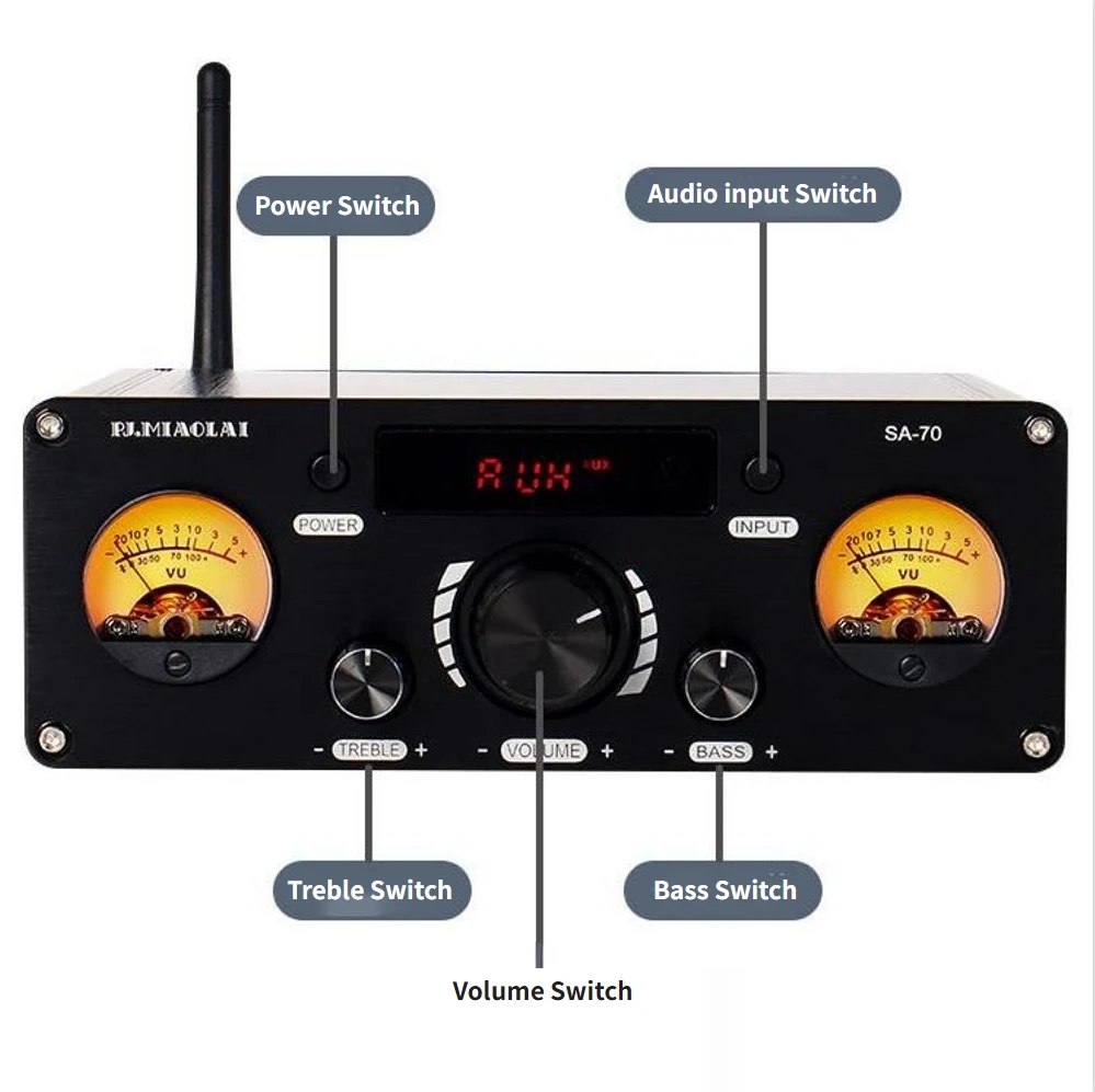 TPA3255 500W 전력 증폭기 증폭기 HiFi 오디오 앰프 사운드 증폭기 가정용 2.1 채널 스피커 서브 우퍼