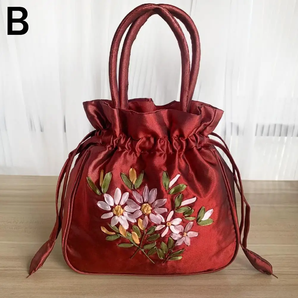 Retro Stickerei Kordelzug Handtaschen Frauen Geldbörse Geldbörsen Jewerly Lagerung Eimer Tasche Hanfu Zubehör – Detail 21