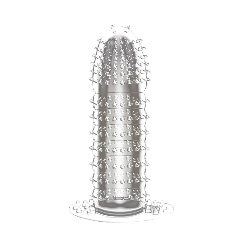 Sex Toys Adult Penis Sleeve Reusable Condoms for Men Delay Ejaculation G Spot Stimulation Safer Contraception Cock Ring Extender