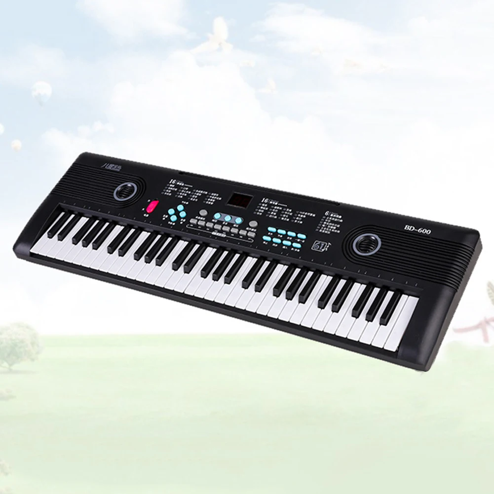 Digital Keyboard with Microphone Musical Instrument Adults Kids Toy Professional 61 Keys Electronic Piano Keyboard