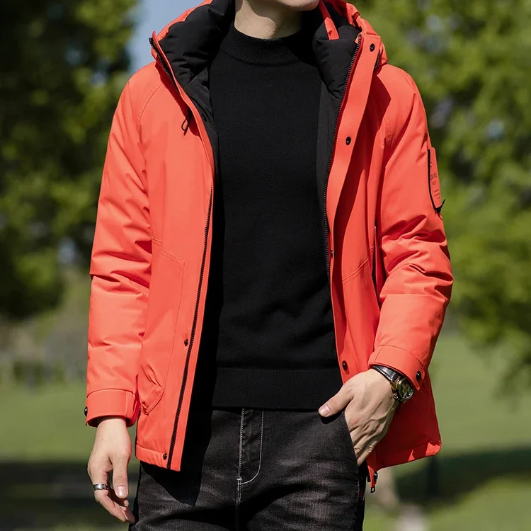 thumbnail image 1 of Ropa de diseñador para hombre, chaqueta de invierno con capucha de lujo para hombre, chaqueta acolchada impermeable con relleno de plumón de pato para hombre, abrigo para hombre, 1 of 4