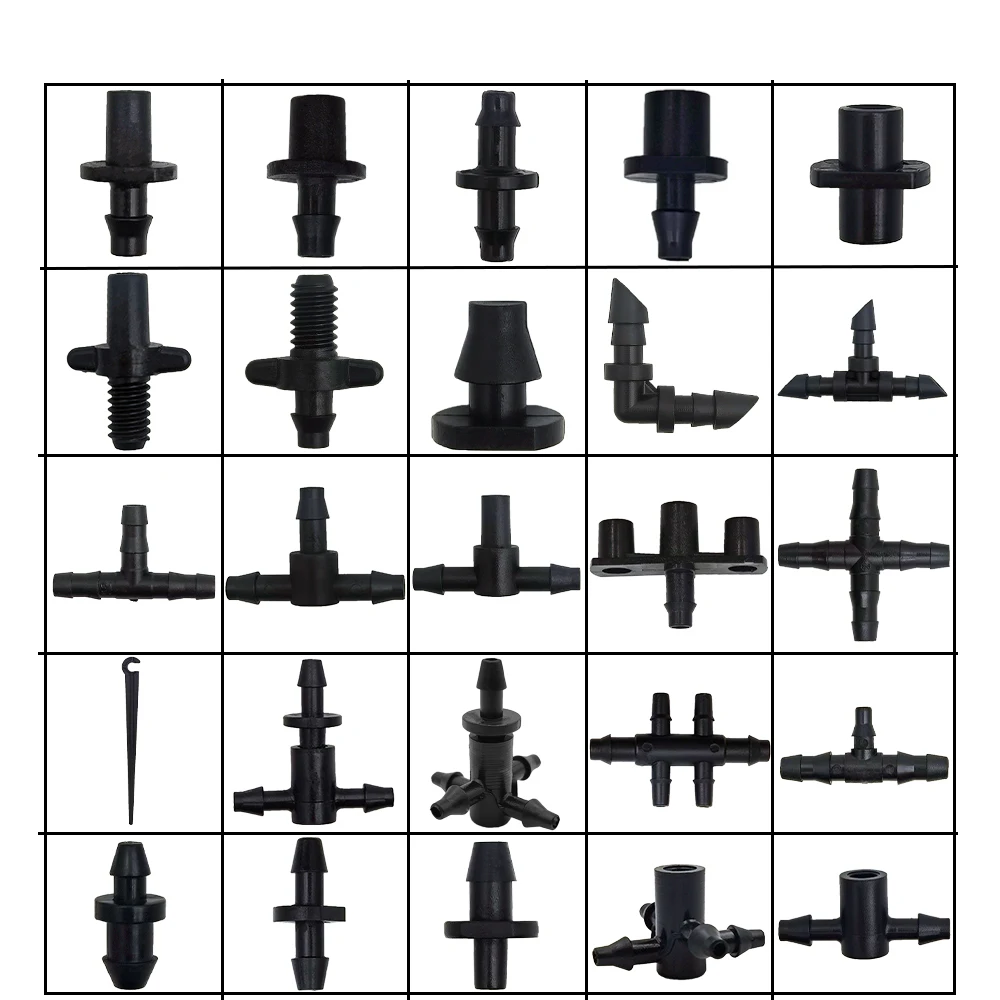 Wujie Garden Water Connector Irrigazione A Goccia Per 1/4 ''E 1/8'' Accessori Per Tubi Flessibili Giunti Spinato Tees Cross Eng Plug Adattatori