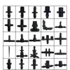 WUJIE Garden Water Connector Drip Irrigation for 1/4'' & 1/8'' Tubing Hose Accessories Joint Barbed Tees Cross Eng Plug Adaptors 1