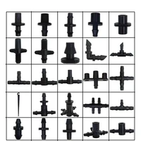 WUJIE Garden Water Connector Drip Irrigation for 1/4'' & 1/8'' Tubing Hose Accessories Joint Barbed Tees Cross Eng Plug Adaptors 1