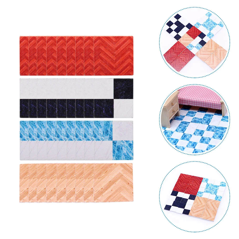 

36 Pcs Wooden Dollhouse Floor Flooring Tiny Floorboards Furniture Decoration Miniature Floors for Crafts