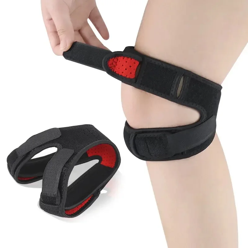 

2 Pack Dual Patella Knee Strap for Hiking Running Basketball Breathable Shock-Absorbing Adjustable Fitness Knee Brace Free Size